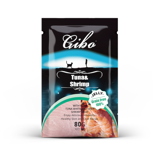 Gibo Tuna & Shrimp - خۆراکی پشیلە 80 گم